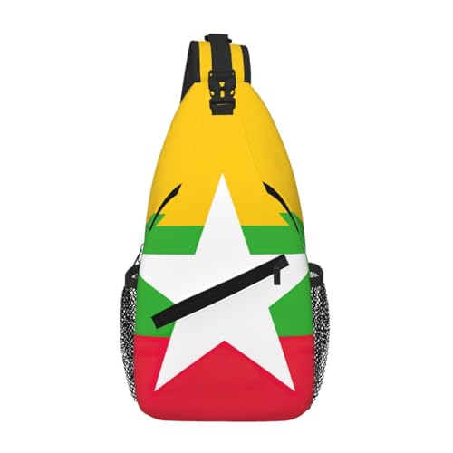 Mochila cruzada de Myanmar con diseño elegante estampado y estructura ligera