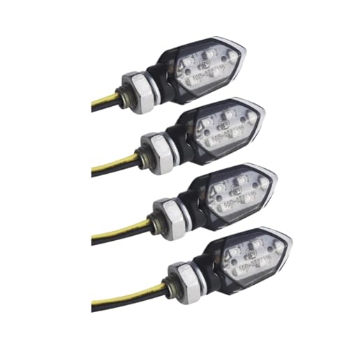 Clignotants moto ambre 12V avec lentille fumée pour une signalisation optimale