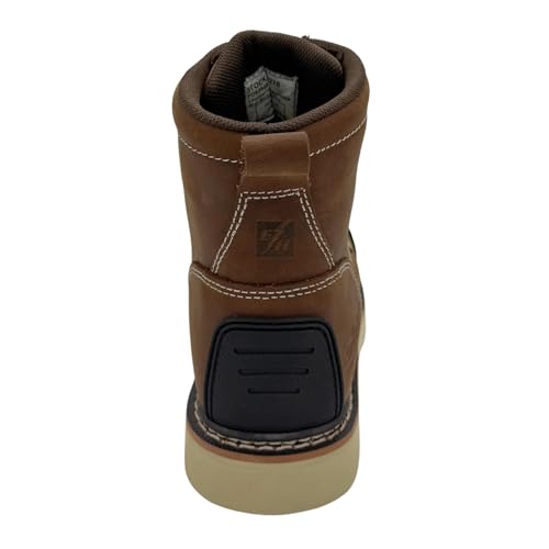 Ad Tec Men’s Guardian 6” Soft Toe Work Boot - 9270, ASTM F3445-21(SR), F2892-18 (EH) Certified, Puncture-Resistant (PR), Full-Grain Leather, Rubber Guards3