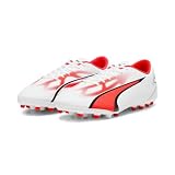 PUMA Herren Ultra Play Mg Fussballschuh, White Black fire Orchid, 44 EU