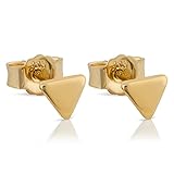 Ausführung: Nagelohrstecker NKlaus Paar Dreieck Ohrstecker klein 4mm schlicht geometrisch 333 Gelb Gold 8 Karat 13171