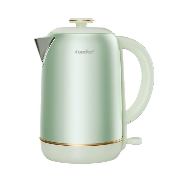 Comfee CKE-17MGM1B1 - Kettle 1.7L capacity 1850W Stainless Steel Retro style sage green colour