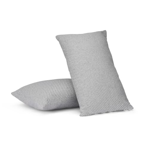 Image of Wakefit Sleeping Pillow | Height Adjustable | Soft & Fluffy Comfort | Light Grey | 27 x 16 Inch | Set of 2 |Free Extra Fiber for Custom Comfort