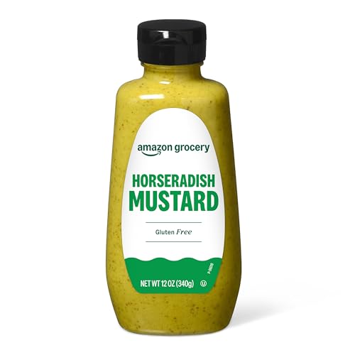 Amazon Brand - Happy Belly Horseradish Mustard, Kosher, 12 ounce (Pack of 1)