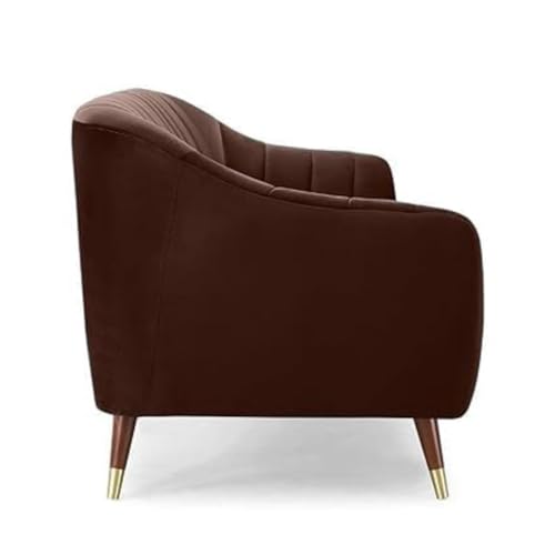Image of 3 Seater Sofa Set with Two Cushions Perfect for Home Office Guests Living Room (Brown, 3 Seater)