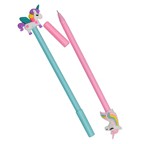 12 bolígrafos gel unicornio Maydahui negro pack miniatura 6