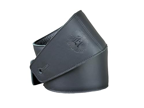 Sangle de guitare en cuir pleine fleur Anthology Gear Reticent pour basse et acoustique