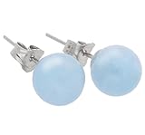aquamarin ohrringe DIE PERFEKTE GRÖßE der im Durchmesser 8 mm umfassenden Perlen schmeicheln jedem Ohr und harmonieren ausgezeichnet mit anderen Perlenschmuckstücken.