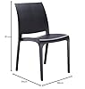 Totò Piccinni Sedia VOLGA in polipropilene design impilabile per esterno Made in Italy (4, Nero) #2