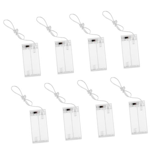 BESPORTBLE 10pcs String Transparent Battery Holders for String Lights Battery Case with Switch Compatibility Compact Portable for Use