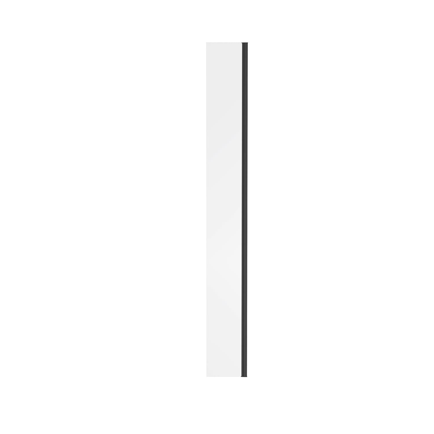 NRG 215 x 1950mm Bathroom Shower Return Panel Matte Black Framed