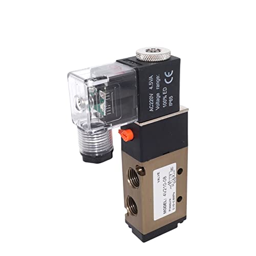 Vanne magnétique 4V210-08 12V électrique pneumatique 5/2 voies avec port 1/4 pouce pour gaz - 6