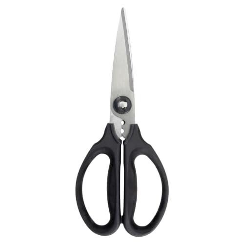OXO Good Grips Multi-Purpose Kitchen Shears and Herb Scissors | Soft Grip Handles, Stainless Steel Serrated Blades, Cuts Herbs, Poultry, Carboard & Meat, Easy to Clean