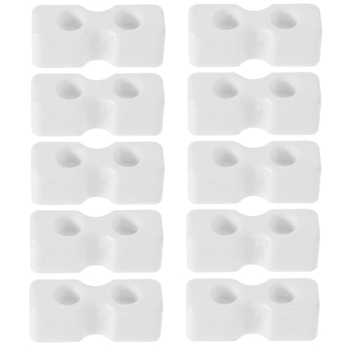 ORFOFE Soportes de Plástico para Listones de Cama Infantil, Kit de 10 Piezas Doble Orificio, Accesorios para Portabebés Compatibles Cunas, Herrajes de Montaje Resistentes y Estables