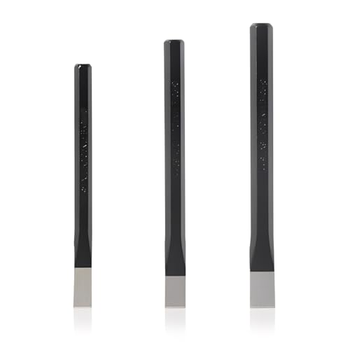 Cold Chisels Set 3 PCS Heavy Duty Brick Chisel for Cutting Stone Wood Carving Sculpting Hardened Chrome-Vanadium Steel Professional Grade for Metal & Masonry (12 mm 13 mm 17 mm)