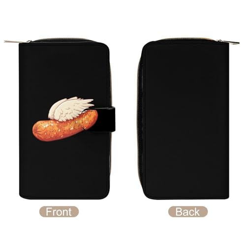 Sausage with Wings Long Wallet for Women Men Purses Coin Pouch Credit Card Holder Organizer3