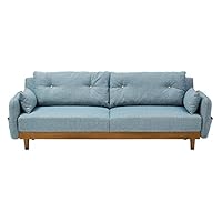Amazon｜関家具(Sekikagu) ソファベッド ブルー 天然木