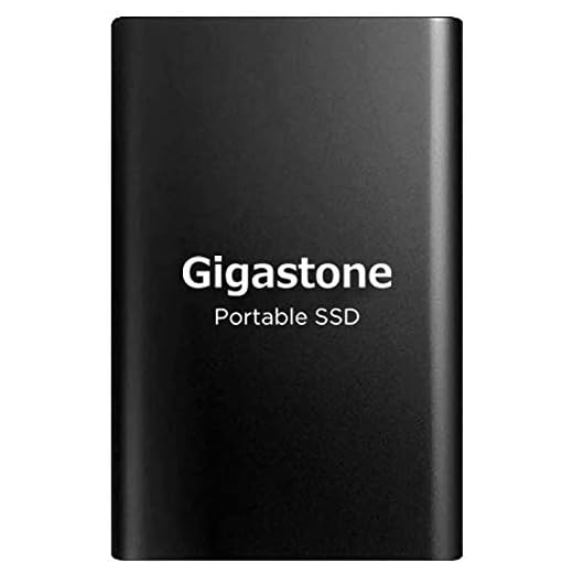 Gigastone SSD externo de 1 TB, velocidade de leitura, 500 MB/s, USB 3.2 tipo C, unidade de estado sólido portátil, 3D NAND ultrafino, metal, para PS4, PC, laptop, Mac, Windows, Linux, Android, Xbox