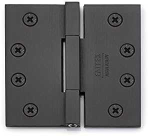 Emtek 96514 4" x 4" Square Barrel Heavy Duty Hinges Solid Brass 10 finish options (sold as pair) (Satin Nickel US15)