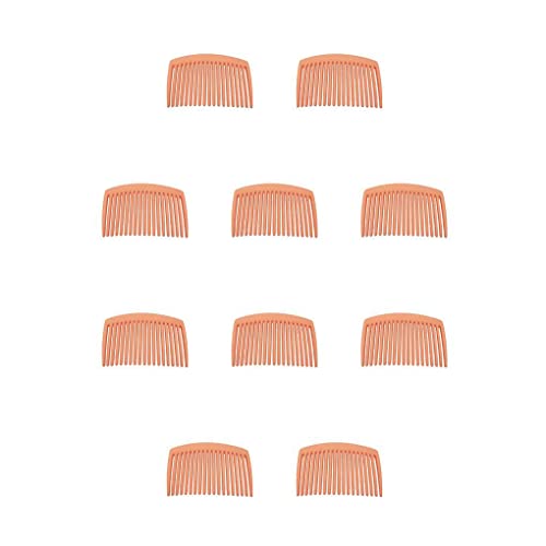 lmoikesz 10 Pezzi Capelli Pettini Decorazione di Cerimonia Nuziale a Denti a Punta Pettine Forcella di Plastica Fatti A Mano Styling Donne Copricapi Femminile, Rosa Corea