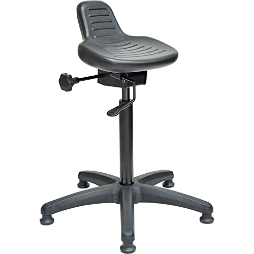 Global Industrial Interion Height Adjustable Ergonomic Sit Stand Stool with 5-Star Base, 23