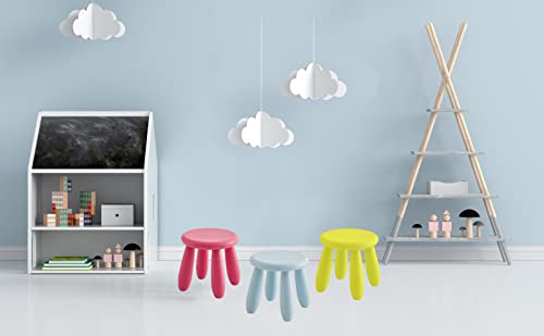 Soerreo Children'S Footstools, Kindergarten Learning Stools,Children's Dresser Stool, Plastic Light Footstools are Durable and Movable (Blue)