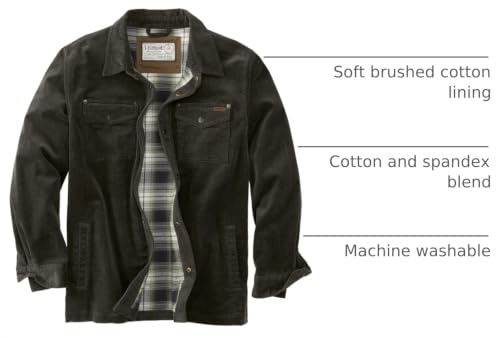 Image of Legendary Whitetails Mens Men's Tough as Buck Flannel Lined Corduroy Shirt Jacket