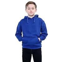 STAR FASHION Kids Hoodie Fleece Jumper Girls Boys Hooded Pullover Unisex Warm Sweatshirt Top Royal Blue 13 Years