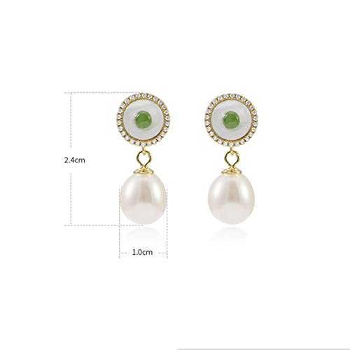 Pendientes colgantes Damas elegantes pendientes con incrustaciones Jaspe de agua dulce Pendientes Pendientes Colgantes Pendientes for mujer Pendientes de joyería de banquete Pendientes Mujeres