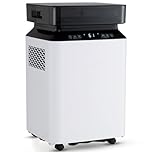 DORTALA 90 Pint Dehumidifier, Basement Bathroom Portable Dehumidifier with Pump, Drain Hose, Wheels, Timer, 2.2 Gal Water Tank for 6000 Sq. Ft Large Room