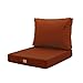 Cuscini per salotto da giardino sfoderabili, cuscini esterni, 60 x 70 cm, cuscino di ricambio per sedia, panca e sedia da esterno, impermeabili e confortevoli, in terracotta immagine