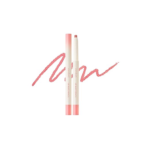 rom&nd LIP MATE PENCIL 07 Fig Spread - Precision Semi-Matte Lip Liner with Blending Brush for Effortless Natural Overlining, Contour & All-Day Wear