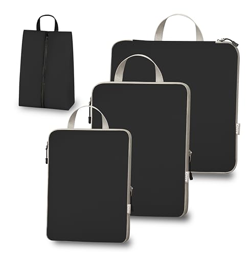 4-Set-Compression-Packing-Cubes-for-Travel-Expandable-Packing-Organizer-Bag 4 Set Compression Packing Cubes for Travel Expandable Packing Organizer Bag - Image 1