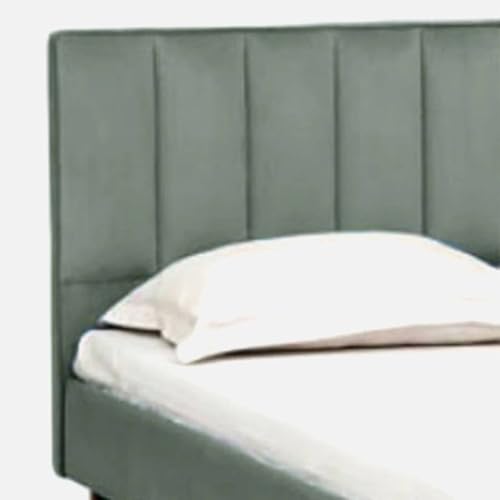 Image of Wooden Modern Upholstered King Size Bed for Bedroom | Wooden Double Bed Without Storage | Platform Cot Upholstered Bed with Upholstery Fabric | Engineered Wood | 6.5 x 6 Ft | Grey-B