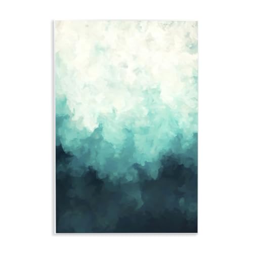 Stupell Industries Blue & Green Abstract Underwater Sea Waves Bubbles, Design by Alpenglow Workshop