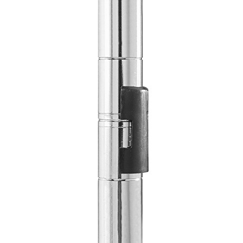 Whitmor Supreme 4 Tier Adjustable Shelves And Leveling Feet, Chrome #TOP6