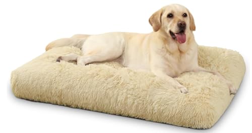 Coussin chien lavable et antidérapant beige 90x60 - 2