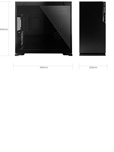 In Win 101C Midi-Tower Black computer case - computer cases (Midi-Tower, PC, Acrylonitrile butadiene styrene (ABS), SECC, Tempered glass, ATX,Micro-ATX,Mini-ITX, Black, Front)