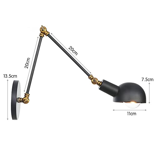 Applique murale led extensible et flexible style industriel rétro blanc - 2