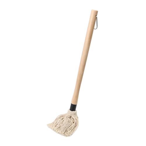 ZONADAH Grillpinsel, 22,9 cm, Grillmopp mit langem Holzgriff, Sojasaucenmopp zum Grillen, Grillen, Räuchern von Steak, Truthahn, Küchen-Grillwerkzeug
