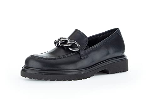 Gabor Damen Slipper, Frauen Slip On,Wechselfußbett,Komfortable Mehrweite (H),Schlupfschuhe,schluepfschuhe,Slides,schwarz (CDF),40 EU / 6.5 UK
