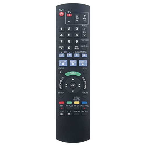 VINABTY N2QAYB000126 Replacement Remote Control Compatible with Panasonic DVD Recorder DMR-EZ27 DMR-EZ28 DMR-EZ27EB DMR-EZ28EB DMR-EZ27EB-K DMREX27EB DMREZ27/EB DMREZ28/EBK DMREZ27EB DMREZ28EBK