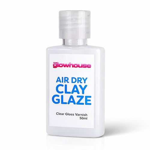 Clay Glaze 50ml Gloss Varnish Clear Water-Based Sealer for Polymer Clay Air Dry Clay & Crafts High-Gloss Finish Non-Toxic Clay Varnish for DIY Jewelry & Modeling Projects