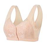 Sujetador deportivo para mujer, ropa interior grande con botones frontales, sujetador deportivo para mujer, caqui, 138