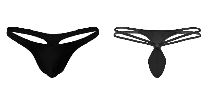 xenza Men's Black G-String Thongs Briefs Lingerie Combo Underwear Innerwear Regular Size (S, M, L)-picture-25