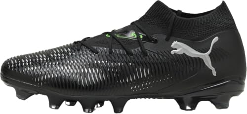 Puma - Mens Future 8 Match Fg/Ag Shoes, Color Black/Silver/Fluo Green, Size: 14 M US