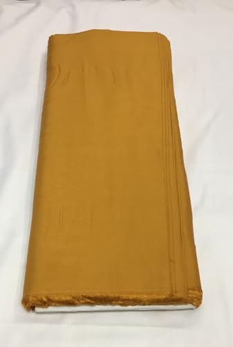 Image of BKRKJ Women's Rayon Cotton Unstitched Fabric by Meter for Sewing Suit Salwar Chudidar Patiyala Kurti Shirt Kameez Blouse Kurta Pyjama (Mustard, 1.5 Meter)