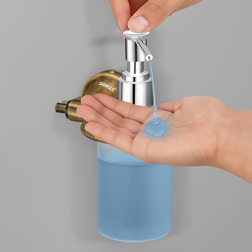 Image of Plantex (Primax) 304 Grade Stainless Steel Liquid Soap Dispenser for Bathroom /Shampoo Dispenser /Hand Wash Dispenser /Bathroom Accessories-Pack of 1 (Brass Antique)