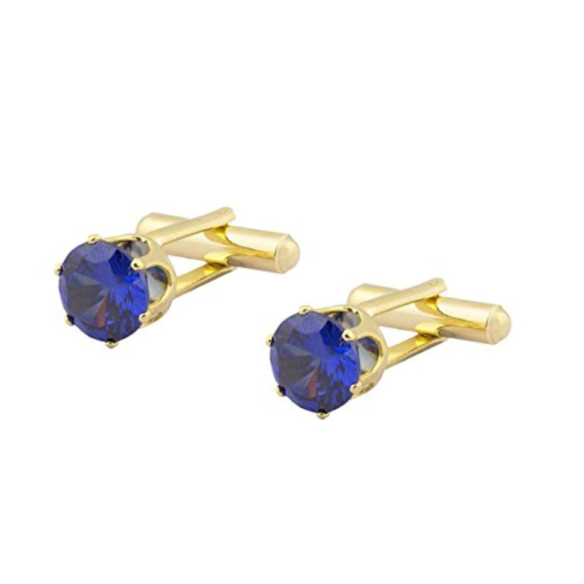 Gold Plated Fancy American Diamond Cufflinks for Men