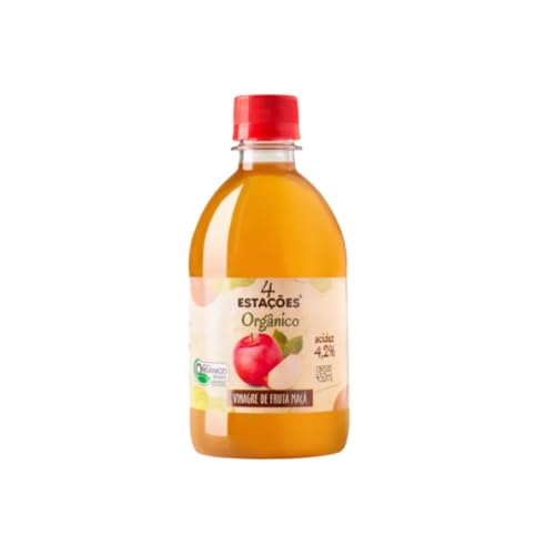 Vinagre de Maçã Orgânico Acidez 4,2% 450ml - 4 Estações